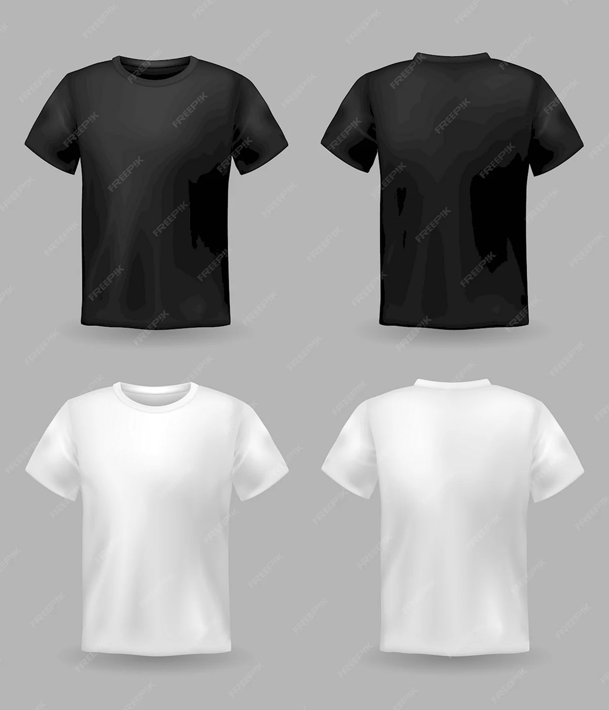 Белая и черная футболка