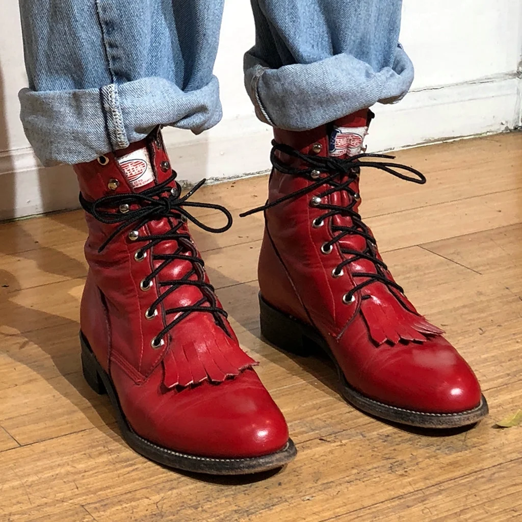 Ботинки красные Oasis
