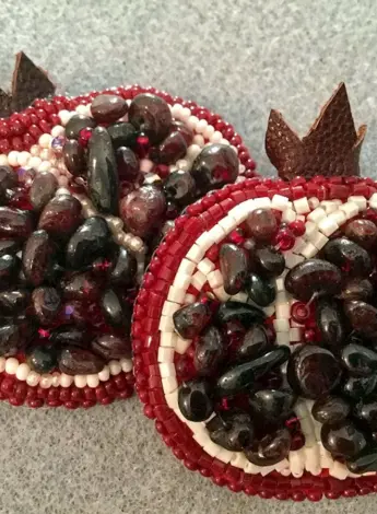 Брошь гранат Коноплина