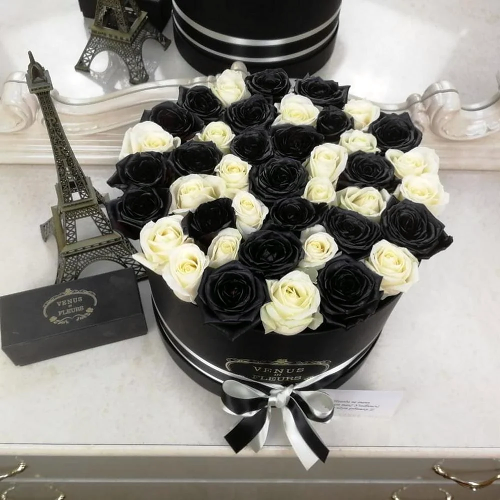 Букет чёрных роз