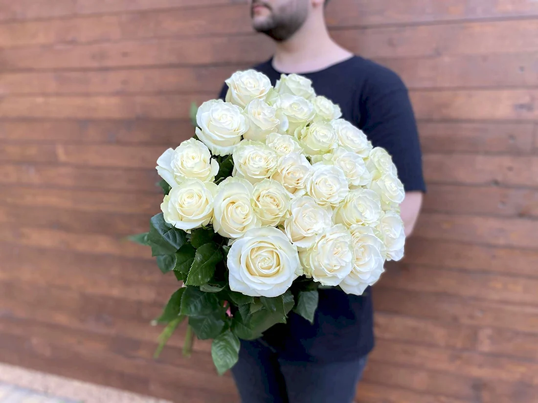 Букет Эквадорские белые розы