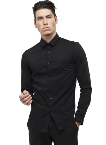 Черная рубашка Коллинз model 268