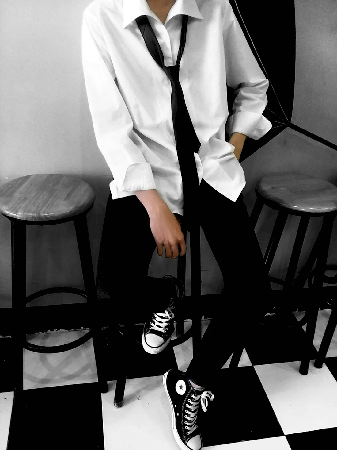Черно белая одежда Эстетика