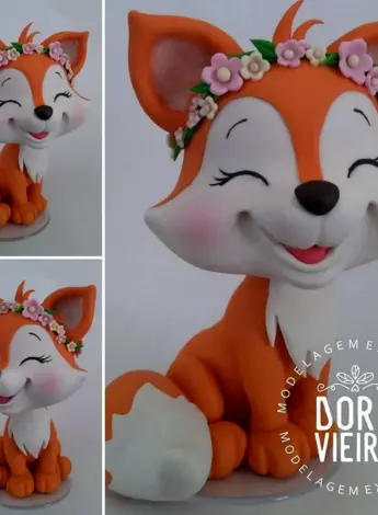 Фигурка лисички из мастики