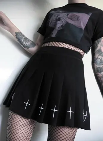 Goth outfit Грандж 2020 юбка