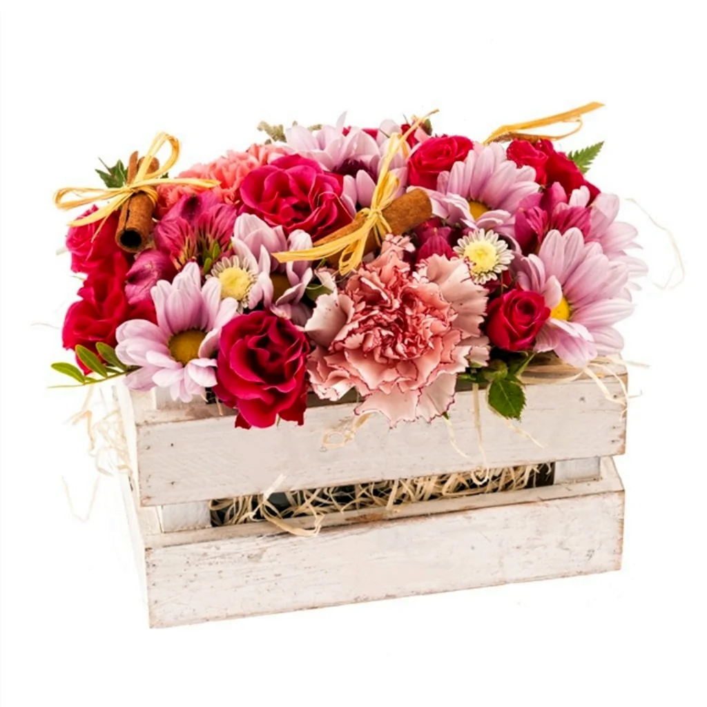 Ящик с цветами