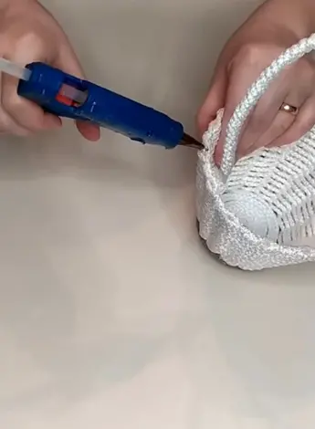 Корзинка из бельевой веревки