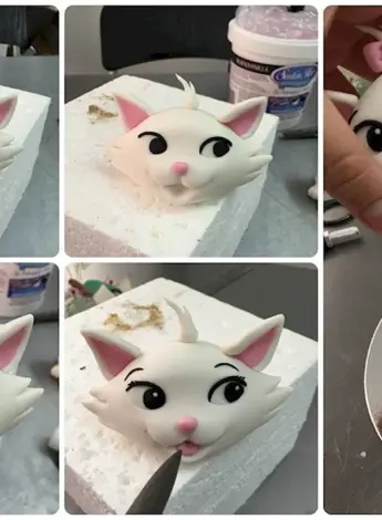 Кошка из мастики