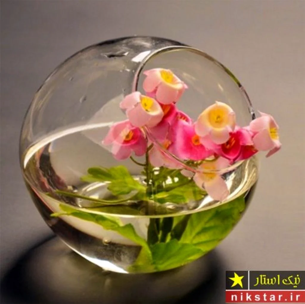Круглая стеклянная ваза