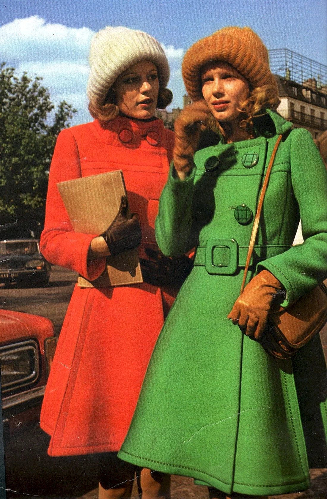 Пальто мода 1970х