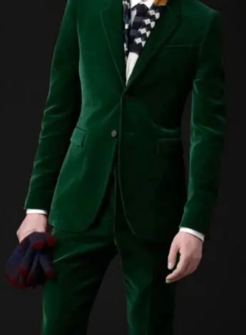 Пиджак мужской Valenti вельвет зеленый