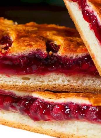 Пирог с брусникой
