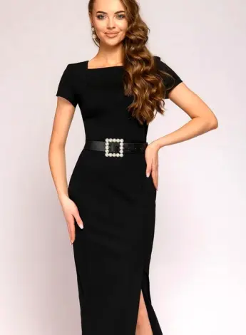 Платье 1001 Dress черное футляр