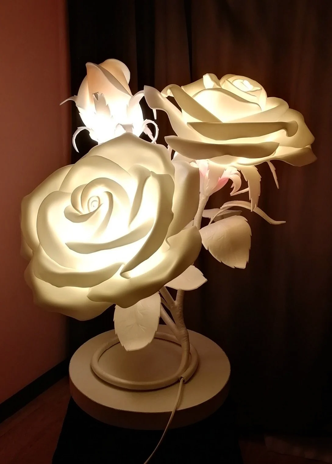 Rose foamiran светильники