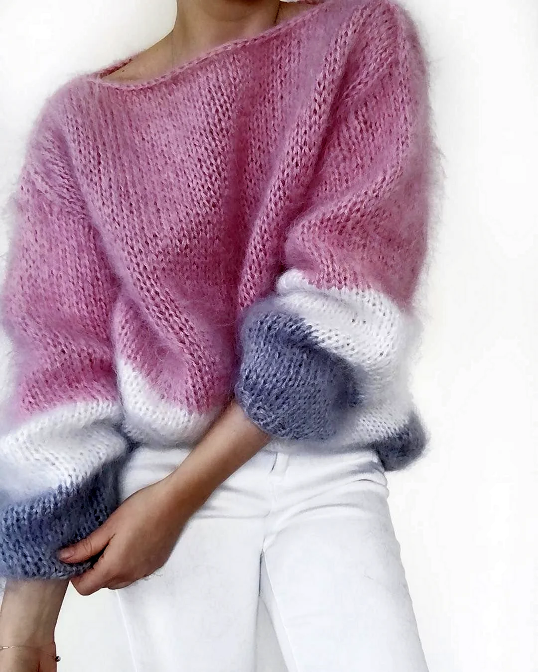 Сабрина мохеровый пуловер