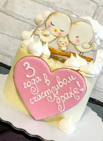 Торт на 1 год свадьбы