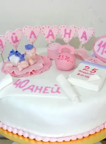Тортики на 40 дней ребёнку