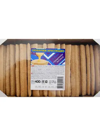 Трубочки хрустящие Essen со вкусом сгущенного молока 400 г