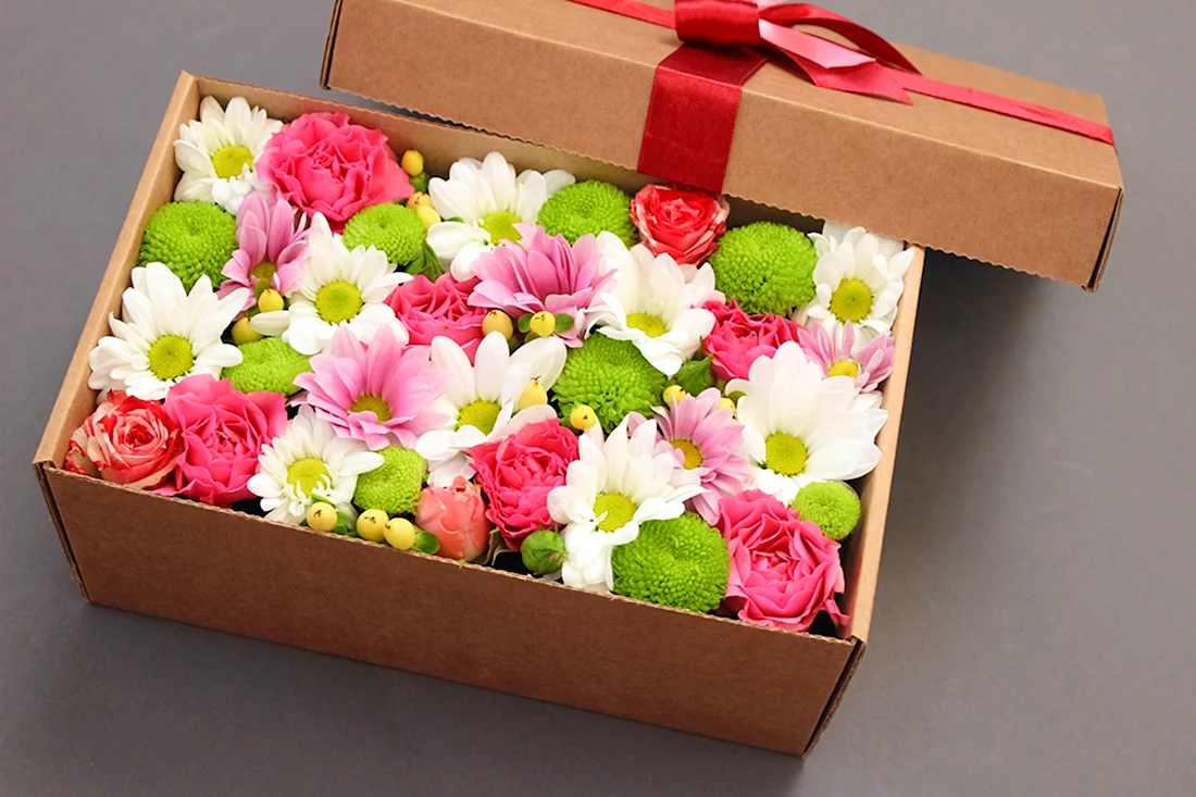 Цветы в коробке
