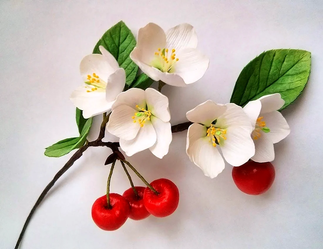 Цветы вишни из фоамирана