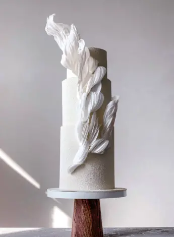 Декор из вафельной бумаги для свадебного торта