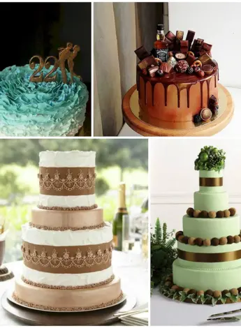 Декор торта на медную свадьбу