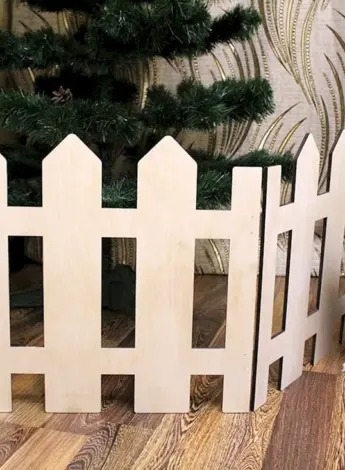 Декоративный забор для елки