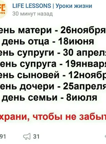 Какого числа день супруга