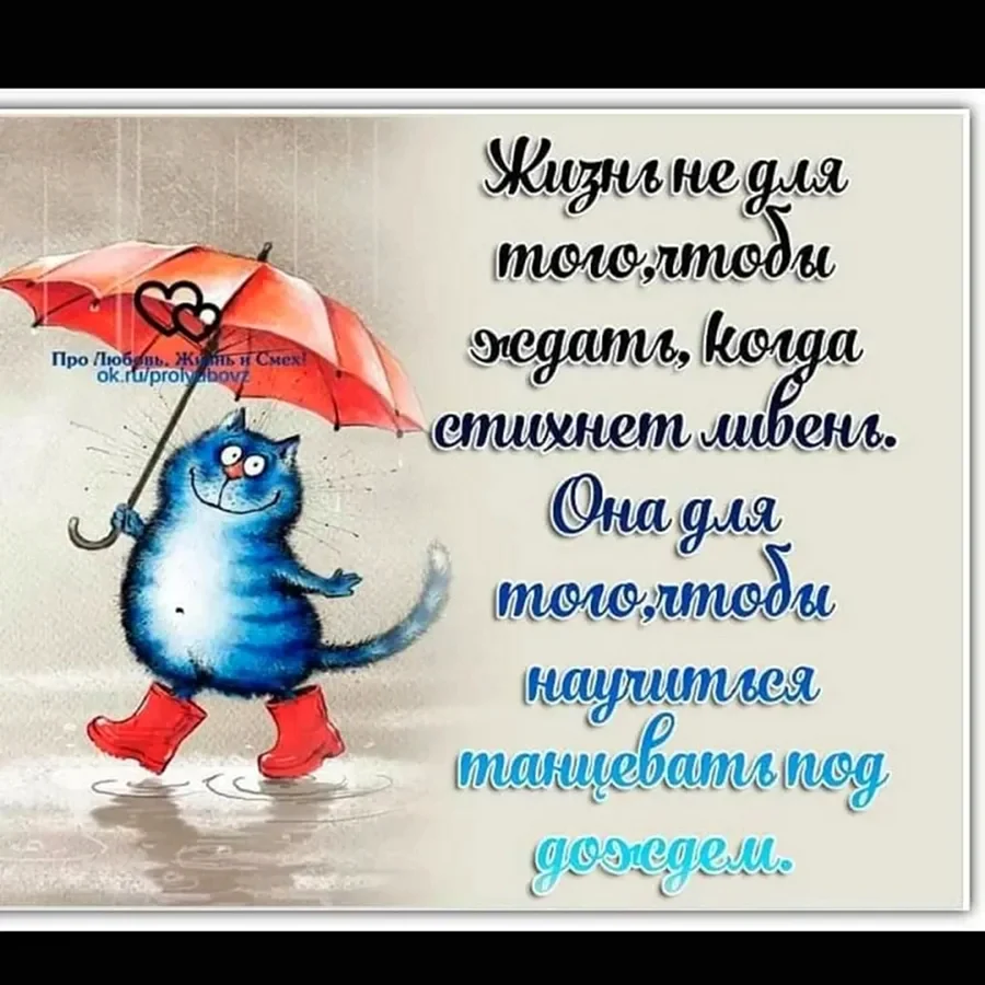 Хорошего настроения в дождливую погоду