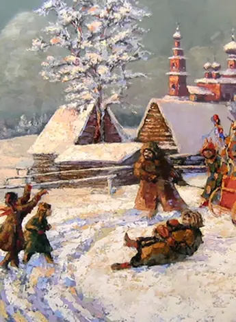 Константин Коровин зимние гулянья