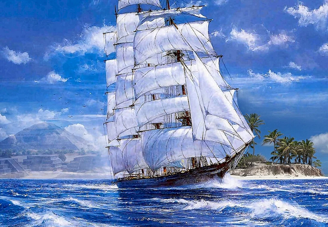 Корабль в море