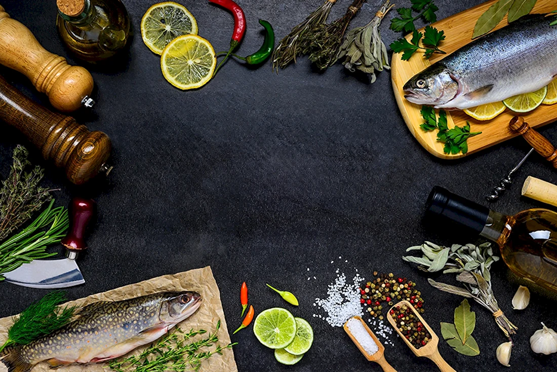 Морепродукты на доске