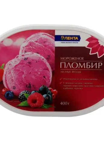 Мороженое лента пломбир Лесные ягоды