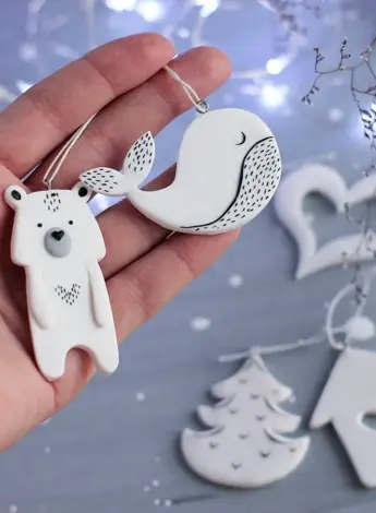 Новогодние игрушки из полимерной глины