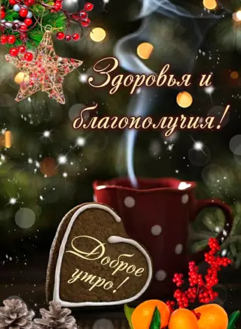 Новогодние открытки с добрым утром
