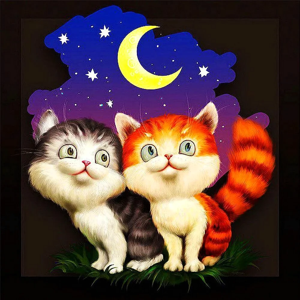 Открытка «котики»