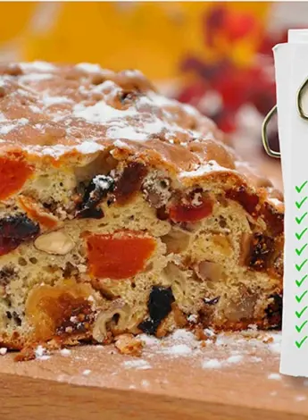 Пирог мазурка с орехами и изюмом