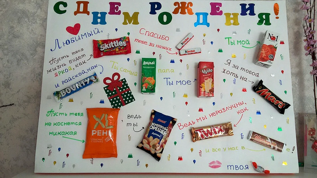 Плакат на день рождения своими руками