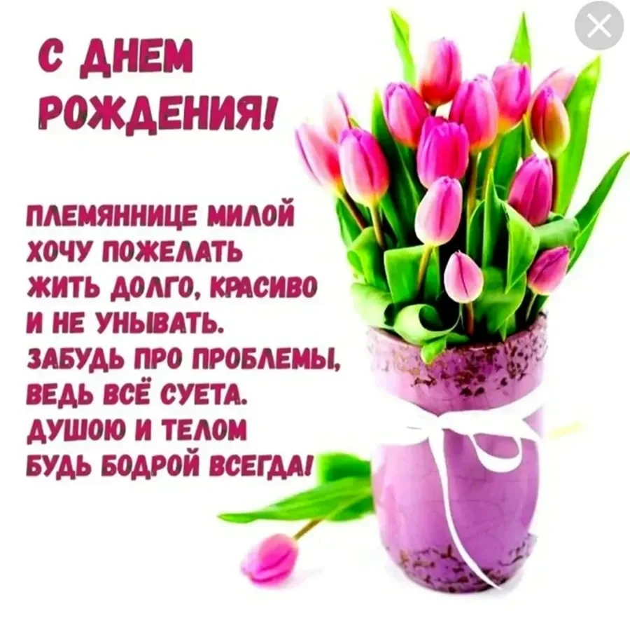 Поздравление с днем рожденияплемянице