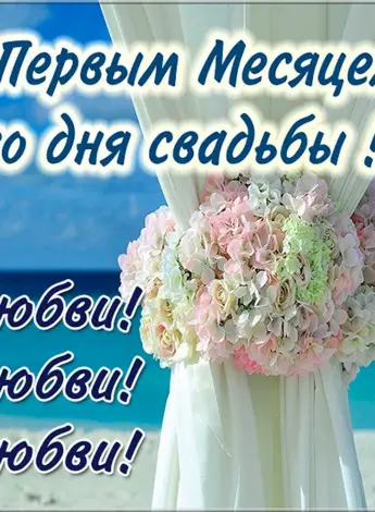 Поздравление с месяцем свадьбы