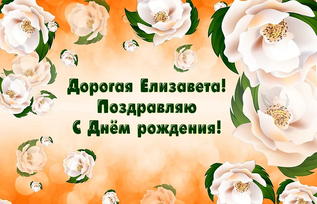 Поздравления с днём рождения Елизавете