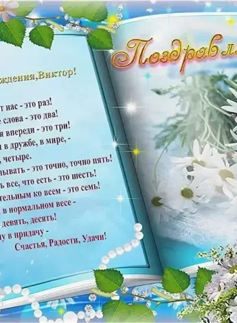 Поздравления с днём рождения Виктору