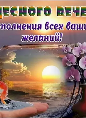 Пожелания доброго вечера и спокойной ночи