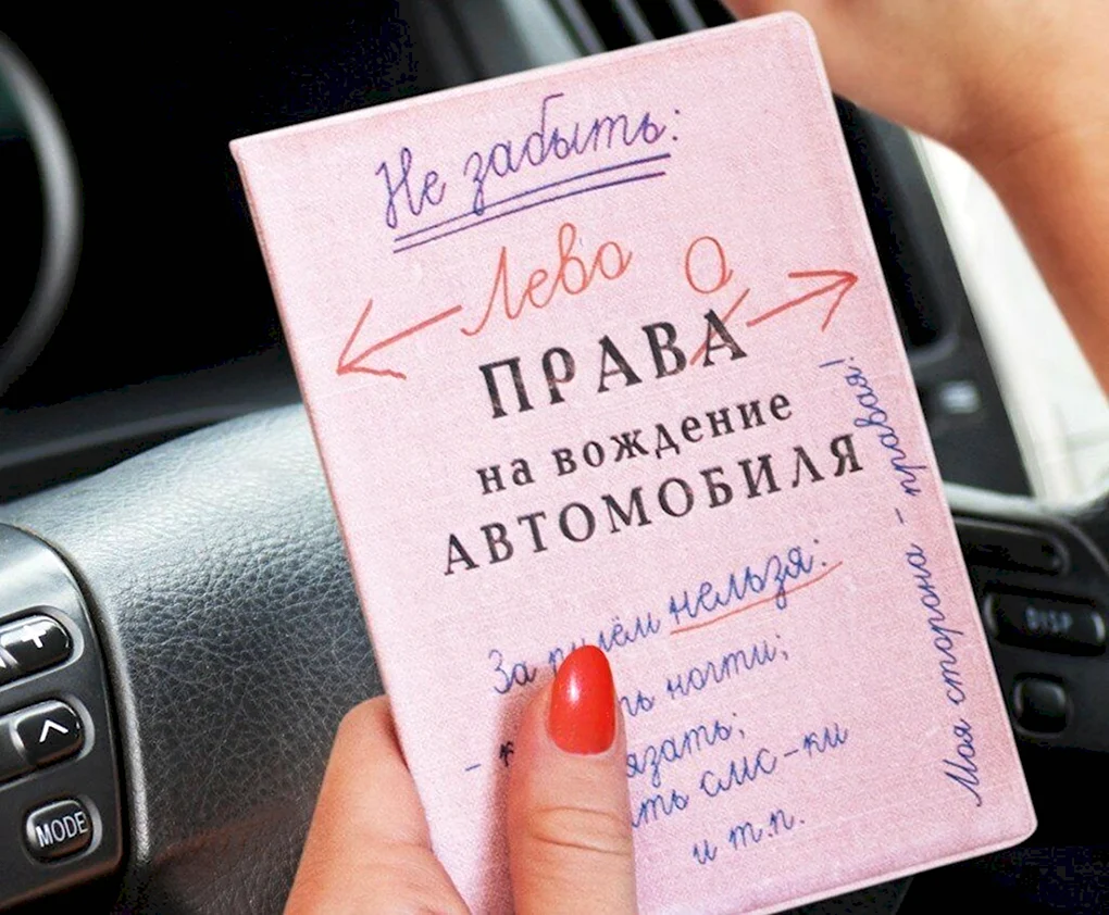 Прикольные права водительские