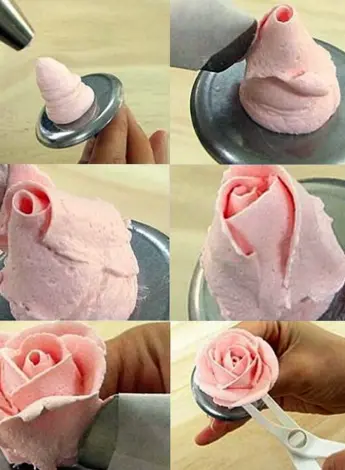 Розы из крема