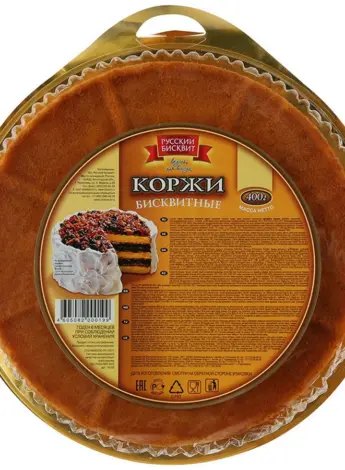 Русский бисквит коржи бисквитные 400г