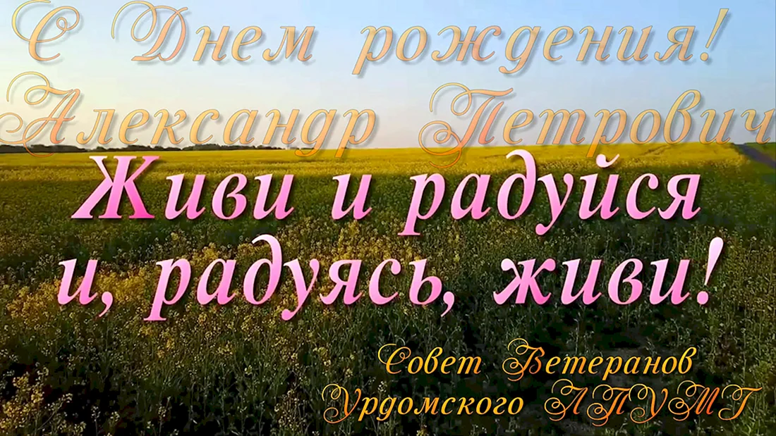С днём рождения Александр