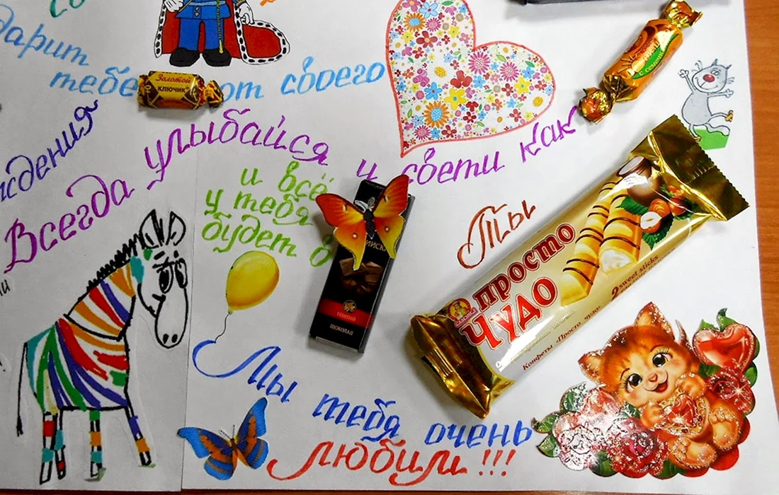 С днем рождения. Плакат