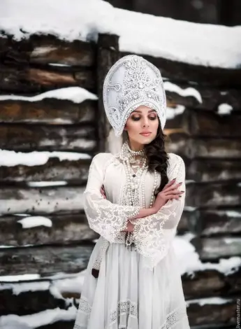 Свадебное платье в русском стиле