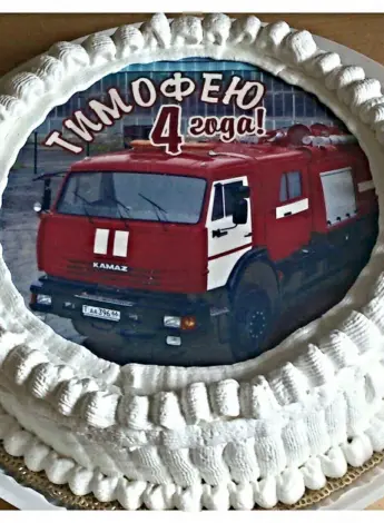 Торт для водителя пожарной машины